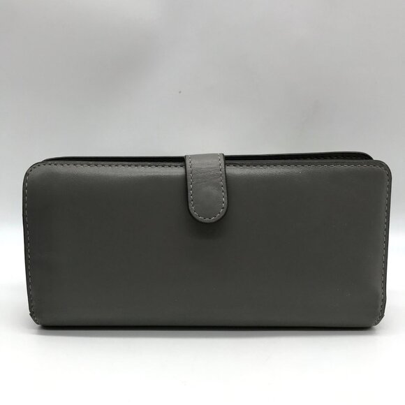 Coach Gray Leather Skinny Long Wallet - Picture 2 of 10